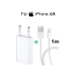 Preview: iPhone XR USB Ladegerät Netzteil 5W + Lightning Ladekabel 1m